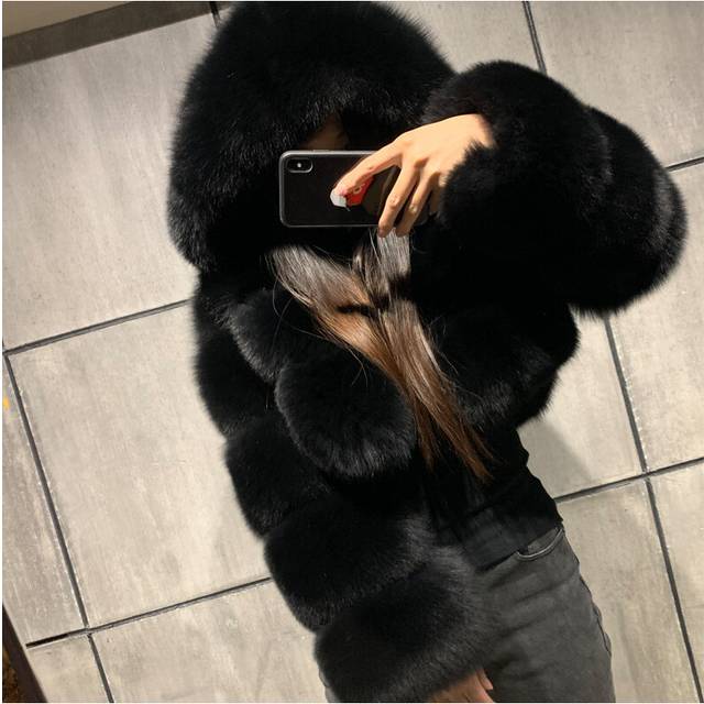 (Black, UK 14) Women Faux Shaggy Jacket Winter Coat Warm Outwear