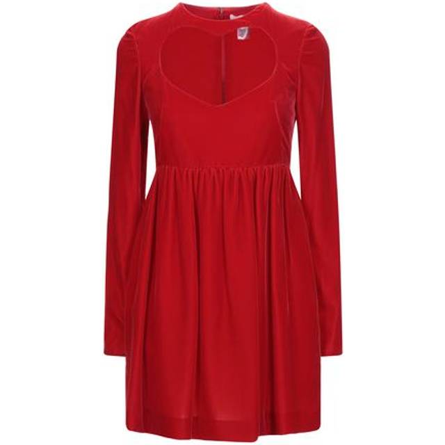 Chloé - Cutout velvet mini dress - Red - FR 36