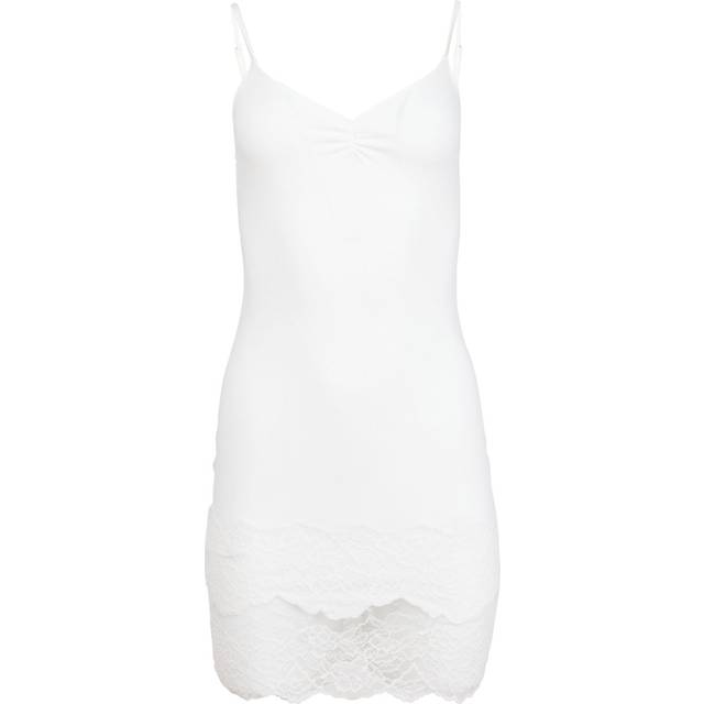 Fleur Du Mal - organic-cotton slip dress - women - Organic Cotton/Spandex/Elastane - M - White