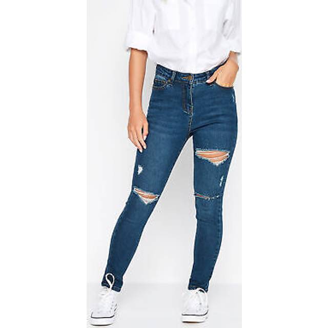 Pixiegirl Blue Distressed Stretch Skinny Ava Jeans 27" > 16 Pixiegirl | Petite Women's Skinny Jeans - 27" 16
