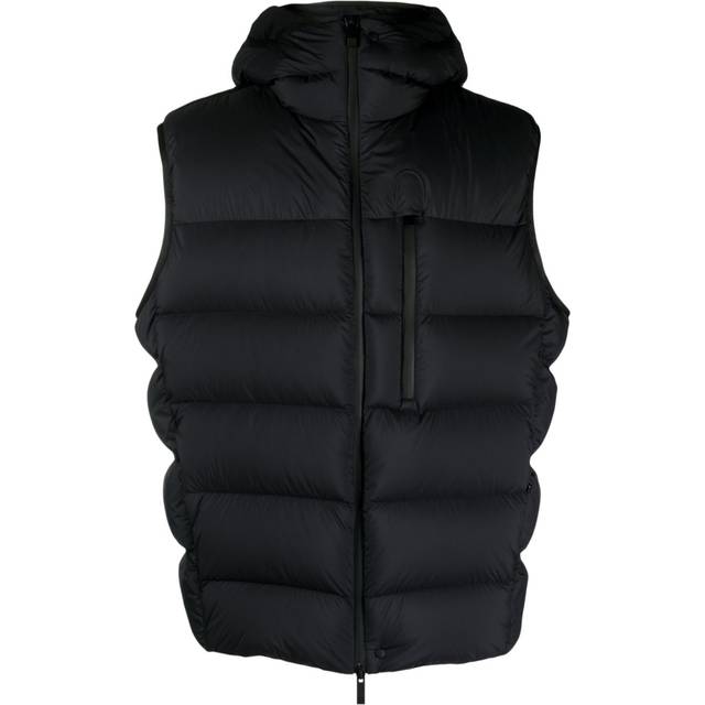 Moncler - padded hooded gilet - men - Polyamide/Feather Down/Polyester - 5 - Black