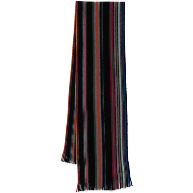 Paul Smith - striped merino-wool scarf - men - Merino - One Size - Black