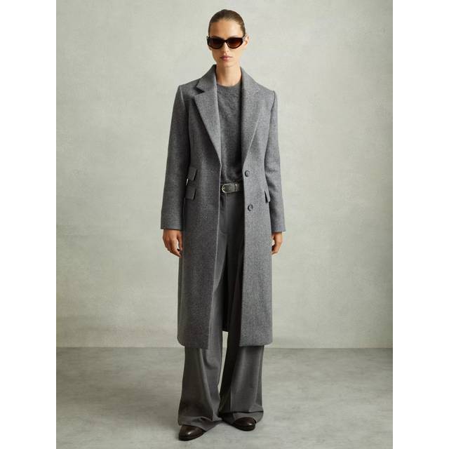 Reiss Amalia Long Wool-Blend Coat
