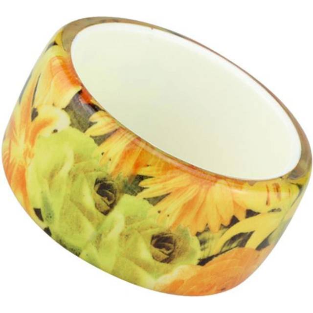 Alamode VL123-8 Women Resin Bangle with No Stone in Multi Color - 8 in.