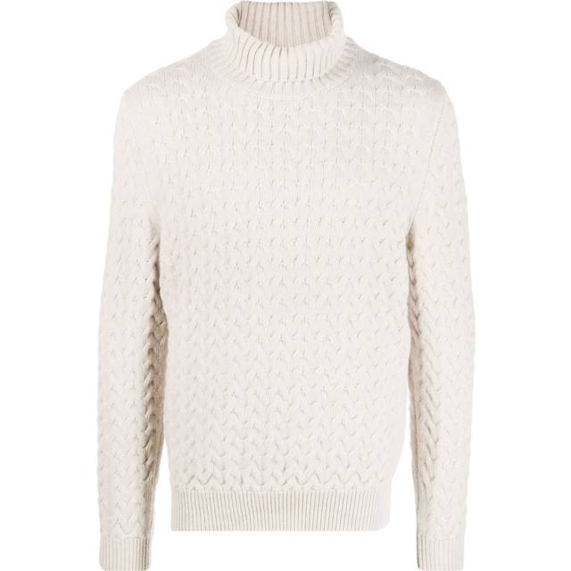 Fedeli - roll-neck cable-knit jumper - men - Cashmere/Virgin Wool - 56 - Neutrals