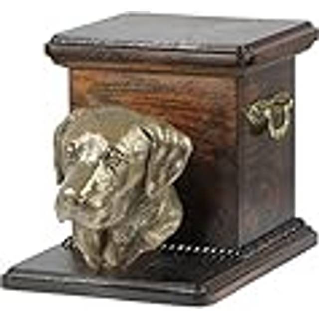 Labrador Retriever - urn for dog ashes with a statuette, elegant urn for a dog, unique urn with a bust of a dog by Art-Dog brand brun