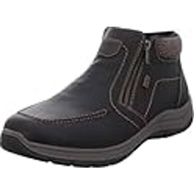 Rieker - Mörkbruna fodrade boots i skinn storlek 46 - Brown (46)