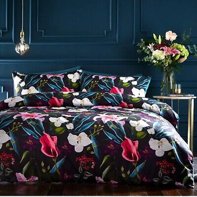 (Double, Multi) Portfolio Home Lily Floral Multi Soft  Bedding Duvet Covet Set Quilt Set