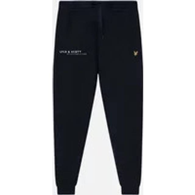 Fred Perry Mens Lyle & Scott Co-ordinate Print Navy Blue Sweat Pants Cotton - Size Small