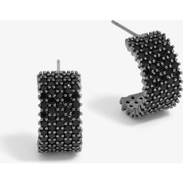 Jon Richard Jon Richard Jet Pave Hoop Earrings