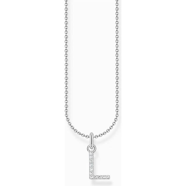 Thomas Sabo KE2251-051-14-L45V Damen-Halskette mit Buchstaben-Anhänger L Silber