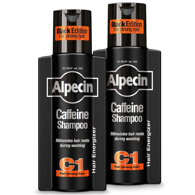 Alpecin Black Mens Shampoo Hair Growth Shampoo 3 x 250ml
