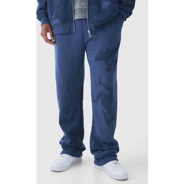 Tall Relaxed Renaissance Print Joggers - Navy - M