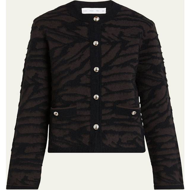 Josephine Brushed Knit Jacket - HICKORYBLACK - Small