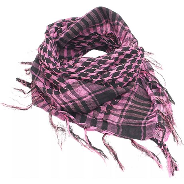 (Pink) Keffiyeh Classic Easy to Wear Winter Plaid Scarf Gorgeous