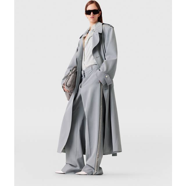 Stella McCartney - Oversized Belted Trench Coat, Woman, Mist, Size: 36