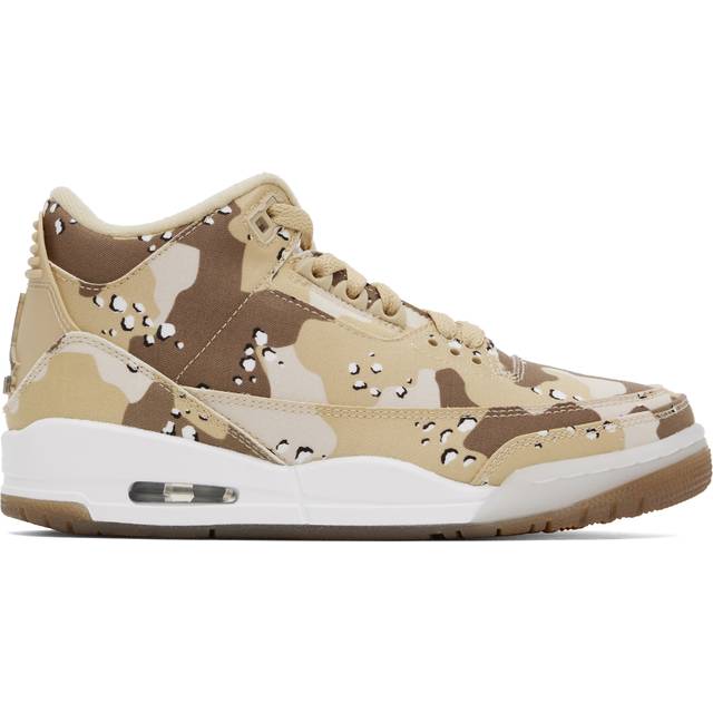 Jordan Girls Air 3 Retro Camo Driftwood Sail Mixed Material In Brown, 4