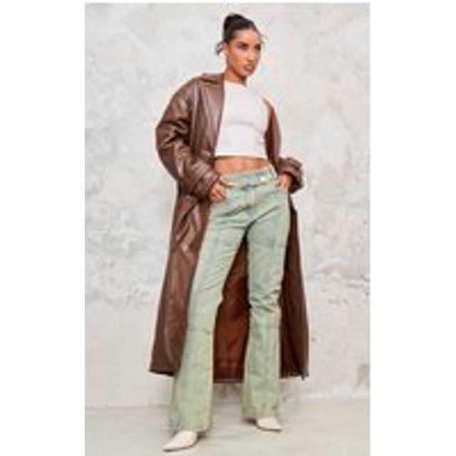 Cappuccino Coated Puffed Maxi Trench Coat, Cappuccino - 6