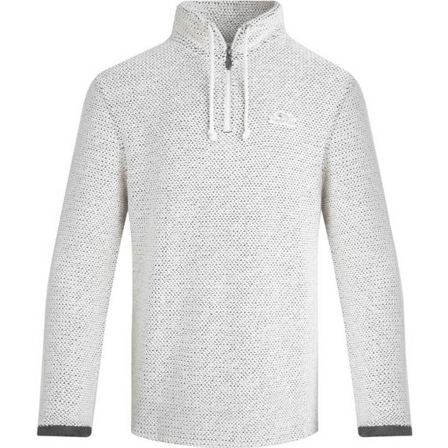 (XXL, Ecru) Weird Fish Mens Cruiser Macaroni Quarter Zip Pullover