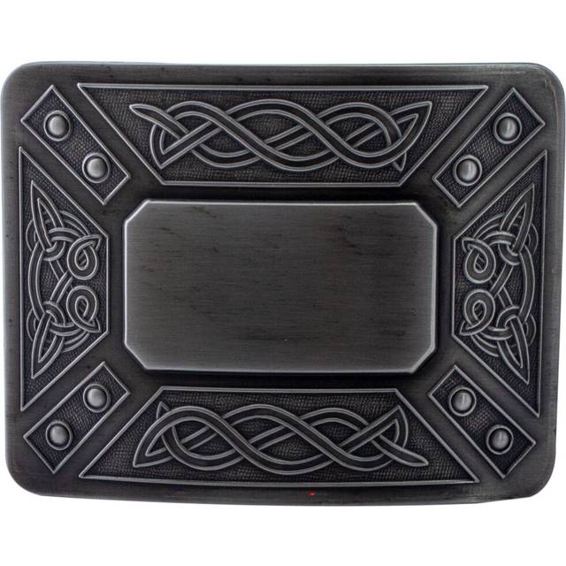 (Antique) Kilt Belt Buckle Mens Original Celtic Knot Dress Design 2 Finishes Scottish Made
