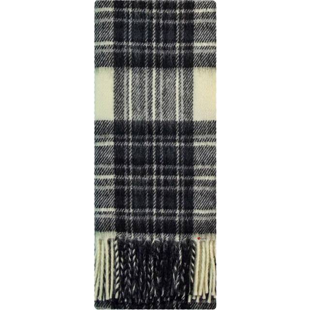 Stewart Grey Dress Modern Tartan 100% Lambswool Clan Scarf Made in Scotland