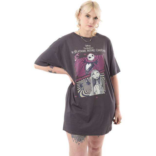 (XXX-Large) Disney Short Sleeved T-Shirt Dress (Womens Grey)