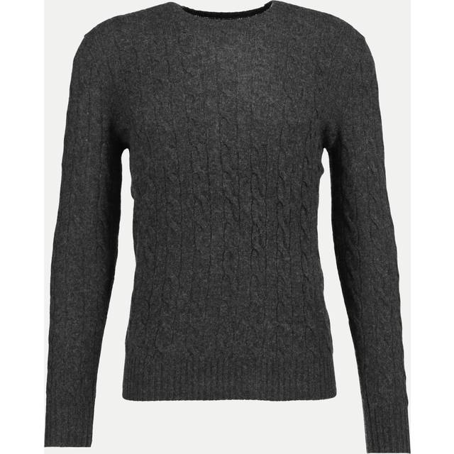 Polo Ralph Lauren Classic Logo Crew Cable Knit Dark Granite Heather