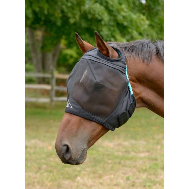 Shires Fine Mesh Fly Mask With Ear Hole - Black: Small Pony Size: Smal