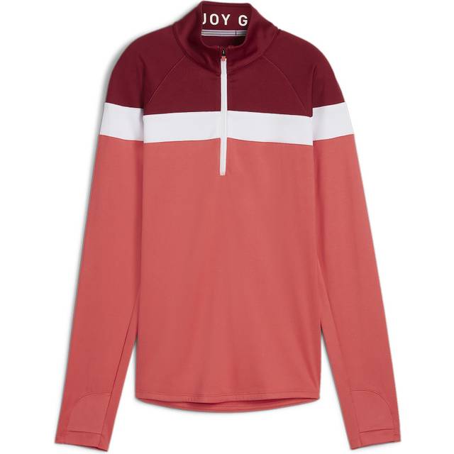 Puma Womens Golf Lightweight Quarter-Zip Top - Red - Size Large