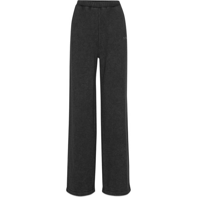 Rotate Sunday Washed Heavy Cotton-Jersey Sweatpants - L - Black