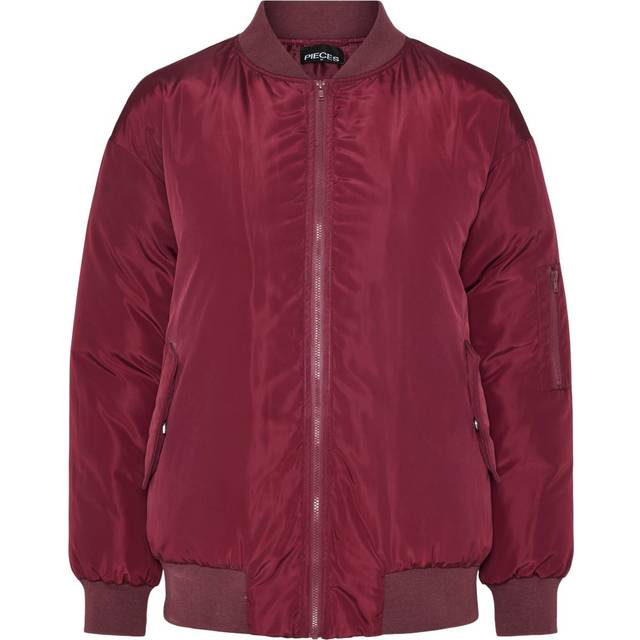 Pieces Pcaster LS Bomber Jacket D2D Dam Jackor Stl. XS - Från Magasin - Tawny Port (XS)
