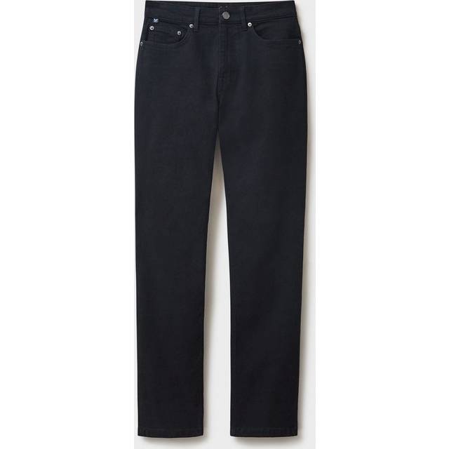 Crew Clothing Parker Straight Fit Jeans - Black, Black, Size 32, Inside Leg Short, Men -  inside leg SHORT,32