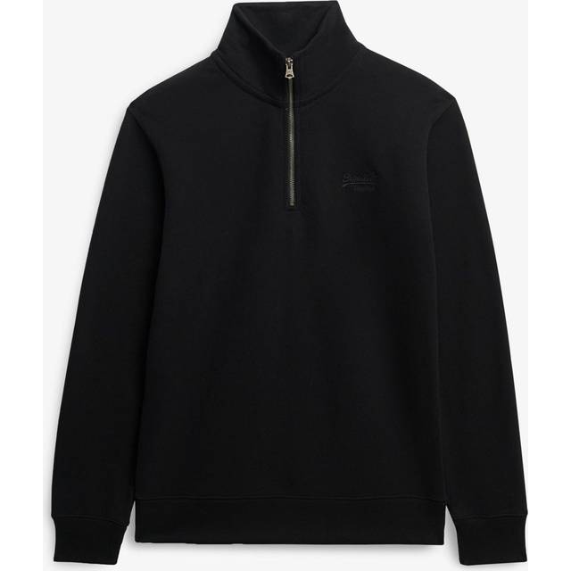 Men's Superdry Men's Essential Logo Henley Black - Size: SMALL