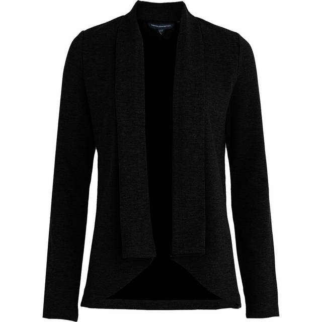 FRENCH CONNECTION Josie Jersey Drape Front Jckt |Svart |L