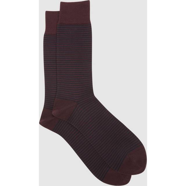Reiss Mario Stripe Print Cotton Blend Socks