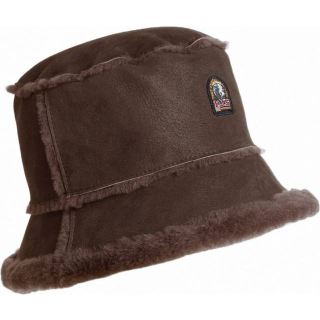 Parajumpers Mens Shearling Bucket Brown Hat Leather - One Size