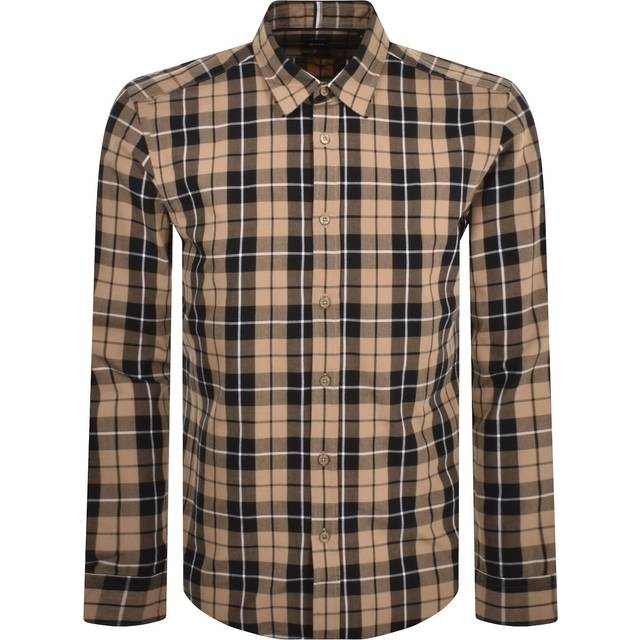 BOSS C Liam Long Sleeve Shirt Brown