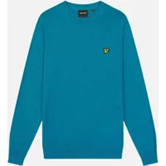 Lyle & Scott Mens Brand Logo Leisure Blue Jumper Cotton - Size 2XL