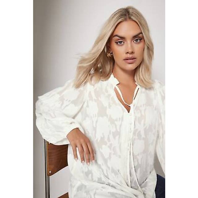Yours Curve Black Tie Neck Blouse, Women's Curve & Plus Size, Yours - 20