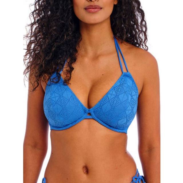 Freya Womens Nomad Nights Halterneck Bikini Top - Blue Polyamide - Size 36DD