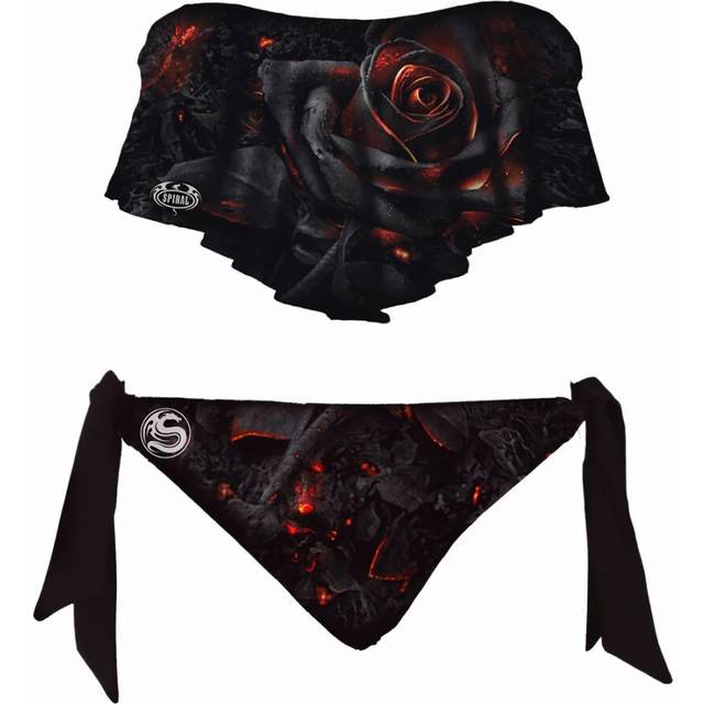 (XXL, Black) Spiral Direct Womens/Ladies Burnt Rose Two-Piece Swimsuit