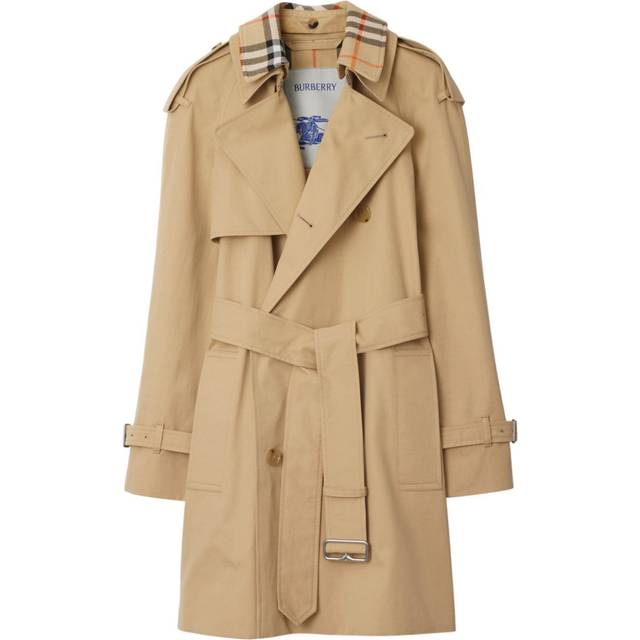 Burberry - Vintage Check cotton trench coat - women - Cotton/Cotton/Viscose/Polyester - 10 - Neutrals