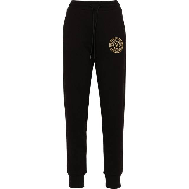 Versace Jeans Couture - embroidered-logo track pants - women - Cotton - L - Black