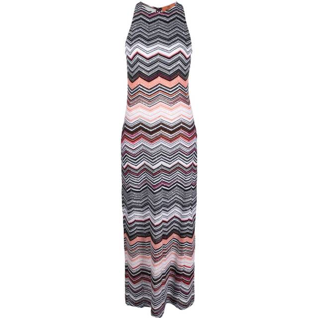 Missoni - zigzag knitted dress - women - Viscose - 40 - Black
