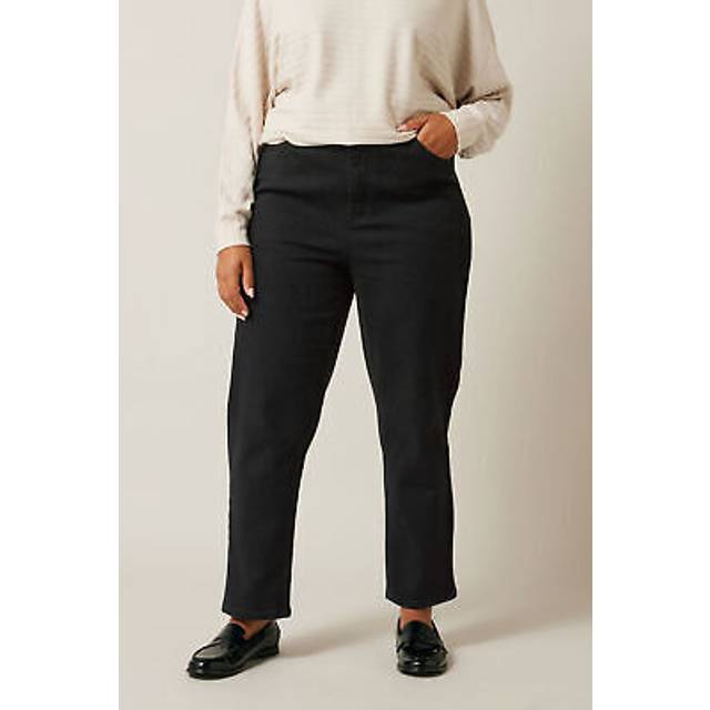 EVANS Curve Black Denim Mom Jeans - 26-28