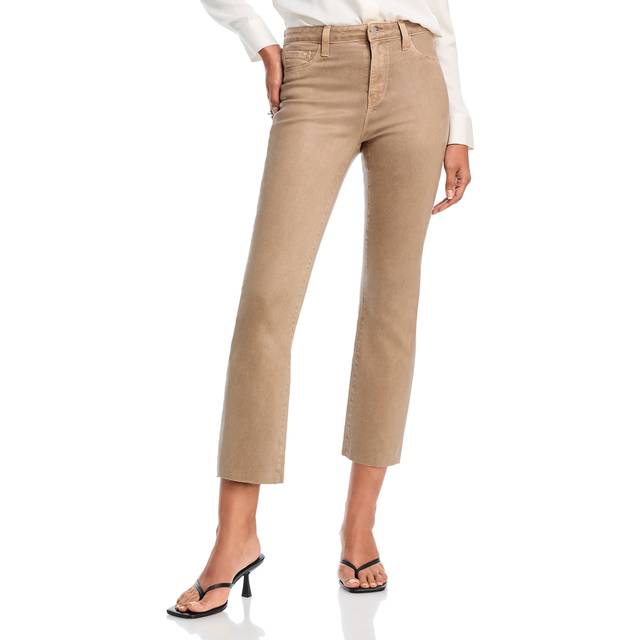 L'AGENCE Kendra Coated Cropped Flare Jean In Rye Coated - 34