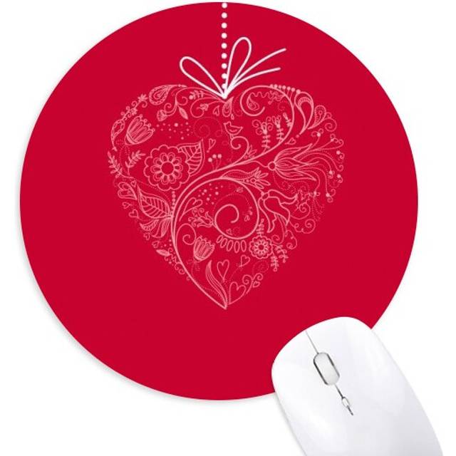 Heart Shaped Flowers Vines Valentine's Day Mouse Pad Comfortable Game Office Mat