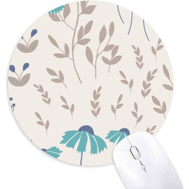 Beige Flower  Paint Mouse Pad Comfortable Game Office Mat