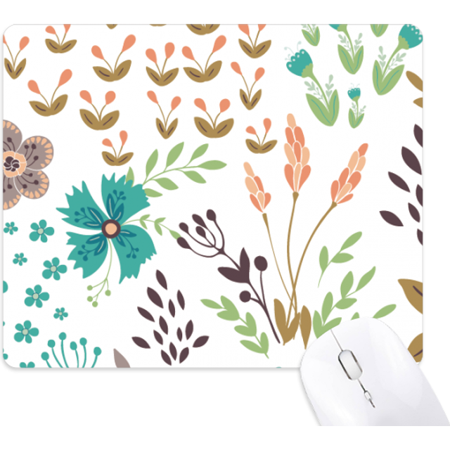 Colourful Flowers  Paint Mouse Pad Non-Slip Rubber Mousepad Game Office
