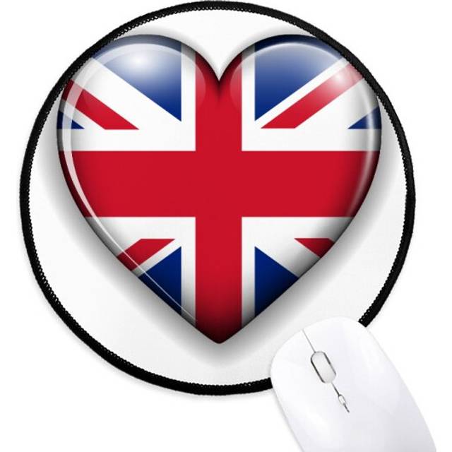union jack Shaped britain uk flag mouse pad desktop office round mat for computer